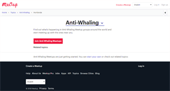 Desktop Screenshot of anti-whaling.meetup.com