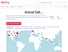 Tablet Screenshot of animaltalk.meetup.com