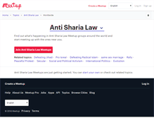 Tablet Screenshot of anti-sharia-law.meetup.com