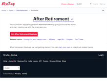 Tablet Screenshot of after-retirement.meetup.com