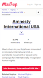 Mobile Screenshot of anistia-internacional-eua.meetup.com