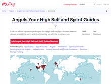 Tablet Screenshot of angels-your-high-self-and-spirit-guides.meetup.com
