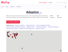 Tablet Screenshot of adoption.meetup.com