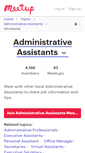 Mobile Screenshot of adminasst.meetup.com