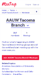 Mobile Screenshot of aauw-tacoma-branch.meetup.com