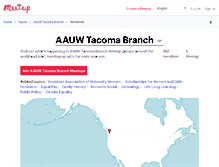 Tablet Screenshot of aauw-tacoma-branch.meetup.com