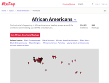 Tablet Screenshot of african-american.meetup.com