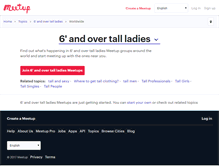 Tablet Screenshot of 6-and-over-tall-ladies.meetup.com