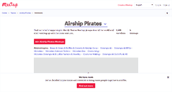 Desktop Screenshot of airship-pirates.meetup.com