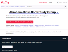 Tablet Screenshot of abraham-hicks-book-study-group.meetup.com