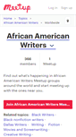 Mobile Screenshot of african-american-writers.meetup.com