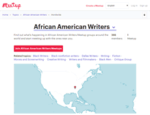 Tablet Screenshot of african-american-writers.meetup.com
