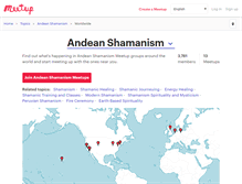Tablet Screenshot of andean-shamanism.meetup.com
