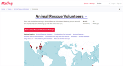 Desktop Screenshot of animal-rescue-volunteers.meetup.com