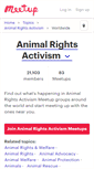 Mobile Screenshot of animal-rights-activism.meetup.com