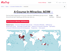 Tablet Screenshot of a-course-in-miracles-acim.meetup.com