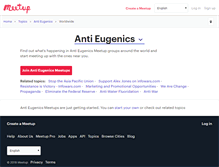 Tablet Screenshot of anti-eugenics.meetup.com