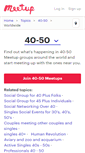 Mobile Screenshot of 40-50.meetup.com