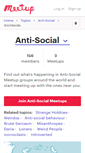 Mobile Screenshot of anti-social.meetup.com