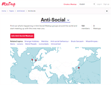 Tablet Screenshot of anti-social.meetup.com