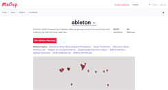Desktop Screenshot of ableton.meetup.com