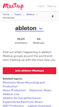 Mobile Screenshot of ableton.meetup.com