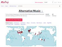 Tablet Screenshot of alternative-music.meetup.com