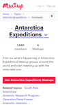 Mobile Screenshot of antarctica-expeditions.meetup.com