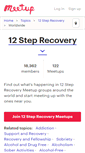 Mobile Screenshot of 12-step-recovery.meetup.com