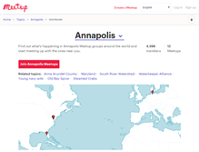 Tablet Screenshot of annapolis.meetup.com