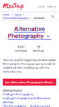 Mobile Screenshot of alternative-photography.meetup.com