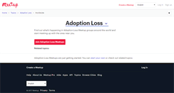 Desktop Screenshot of adoption-loss.meetup.com