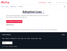 Tablet Screenshot of adoption-loss.meetup.com