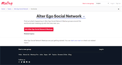 Desktop Screenshot of alter-ego-social-network.meetup.com