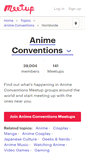 Mobile Screenshot of anime-conventions.meetup.com