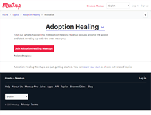 Tablet Screenshot of adoption-healing.meetup.com