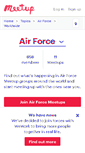 Mobile Screenshot of air-force.meetup.com