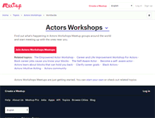 Tablet Screenshot of actors-workshops.meetup.com