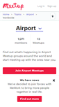 Mobile Screenshot of airport.meetup.com