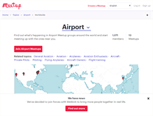 Tablet Screenshot of airport.meetup.com