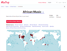 Tablet Screenshot of africanmusic.meetup.com