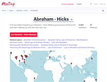 Tablet Screenshot of abraham-hicks.meetup.com