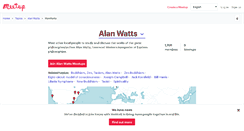 Desktop Screenshot of alanwatts.meetup.com