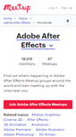 Mobile Screenshot of adobe-after-effects.meetup.com