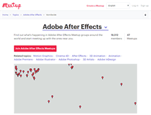 Tablet Screenshot of adobe-after-effects.meetup.com