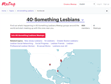 Tablet Screenshot of 40-something-lesbians.meetup.com