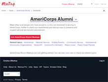 Tablet Screenshot of americorpsalumni.meetup.com