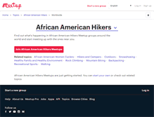Tablet Screenshot of african-american-hikers.meetup.com