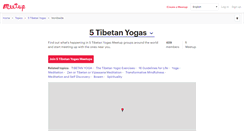 Desktop Screenshot of 5-tibetan-yogas.meetup.com