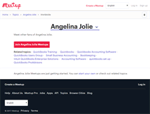 Tablet Screenshot of angelinajolie.meetup.com